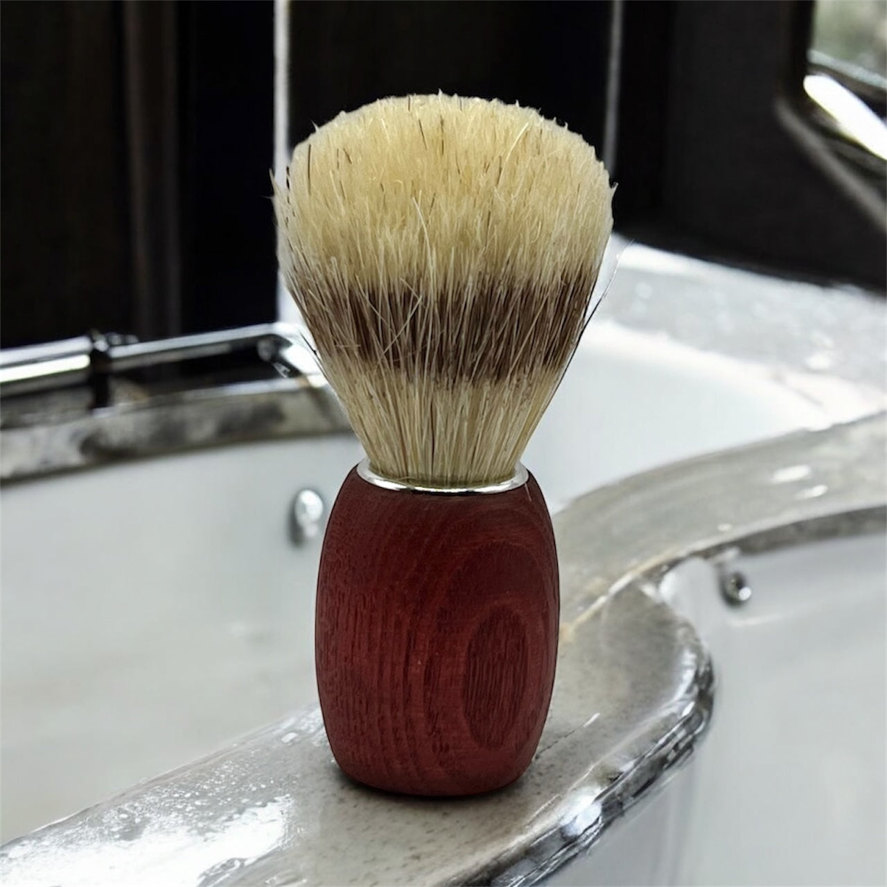 Blaireau véritable en bois de frêne