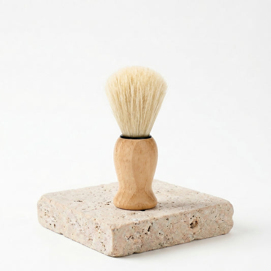 Blaireau en soies naturelles et bois de hêtre