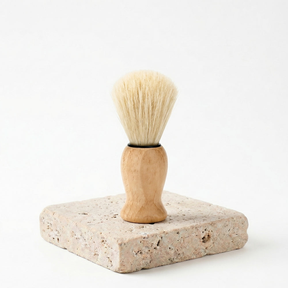 Blaireau en soies naturelles et bois de hêtre